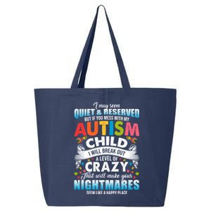 Autistic Autism Awareness Puzzle Pieces Proud Autism Mom Dad Gift 25L Jumbo Tote