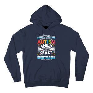 Autistic Autism Awareness Puzzle Pieces Proud Autism Mom Dad Gift Tall Hoodie