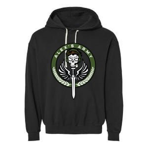 AlexS Army Garment-Dyed Fleece Hoodie