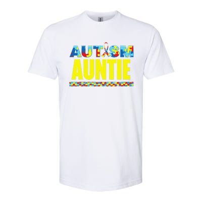 Autism Auntie Awareness Support Softstyle® CVC T-Shirt