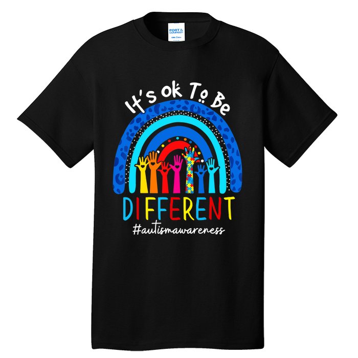 Autism Awareness Acceptance Wo Its Ok To Be Different Tall T-Shirt