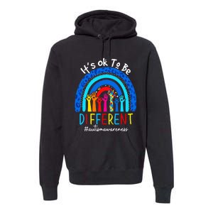 Autism Awareness Acceptance Wo Its Ok To Be Different Premium Hoodie