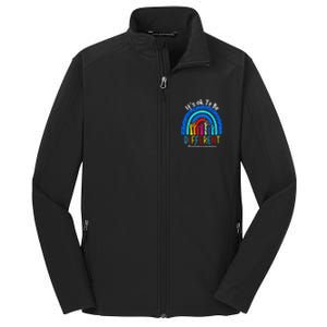 Autism Awareness Acceptance Wo Its Ok To Be Different Core Soft Shell Jacket