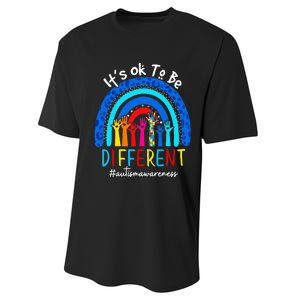 Autism Awareness Acceptance Wo Its Ok To Be Different Performance Sprint T-Shirt