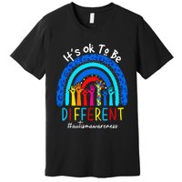 Autism Awareness Acceptance Wo Its Ok To Be Different Premium T-Shirt