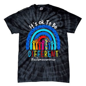 Autism Awareness Acceptance Wo Its Ok To Be Different Tie-Dye T-Shirt