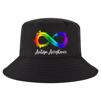 Autism Awareness Acceptance Rainbow Infinity Symbol Gift Cool Comfort Performance Bucket Hat