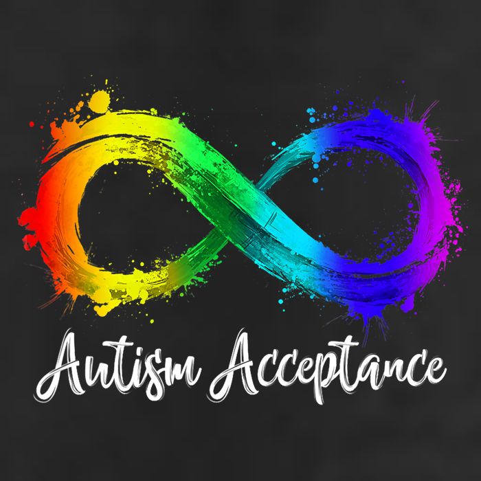 Autism Awareness Acceptance Rainbow Infinity Symbol Gift 11oz C Handle Ceramic Mug