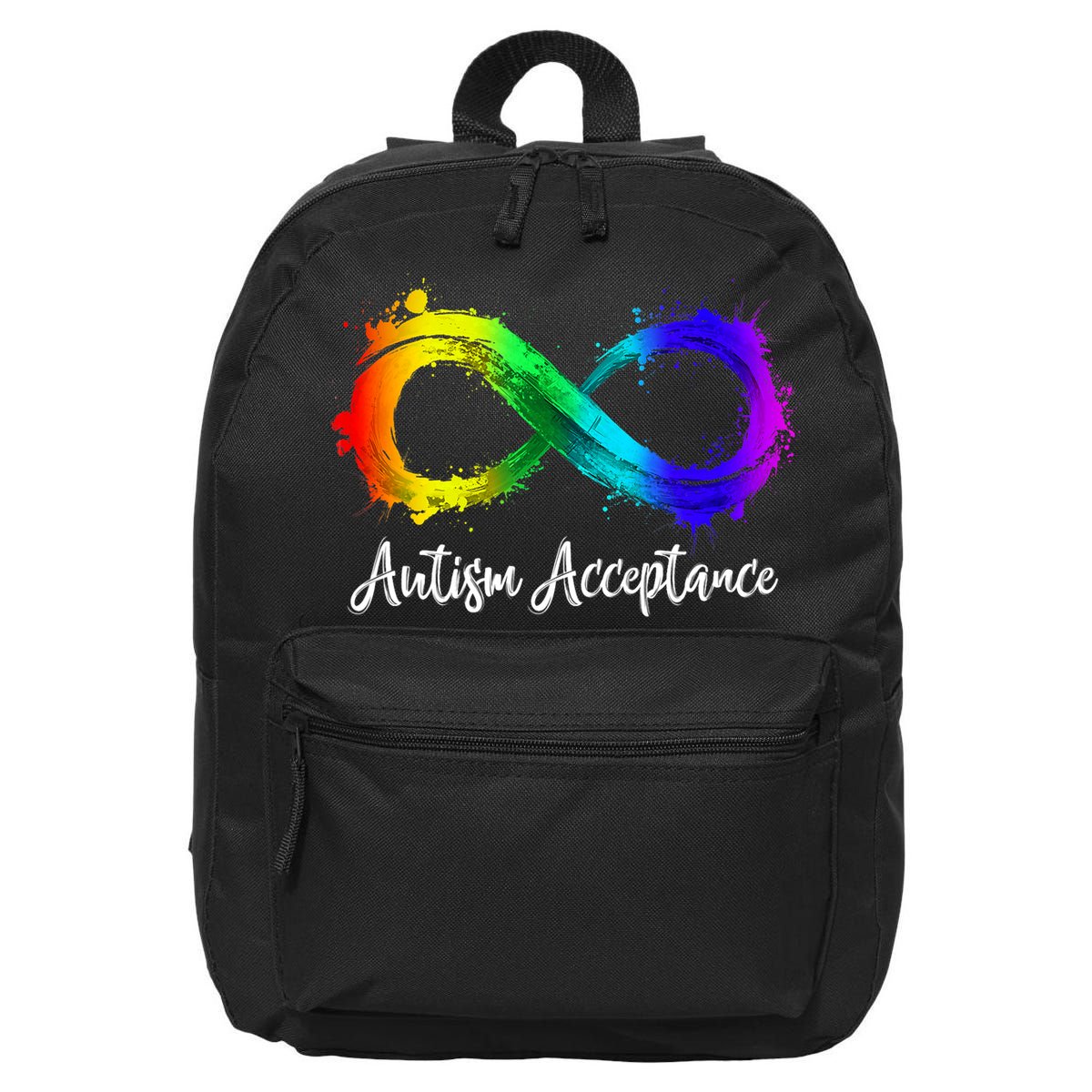 Autism Awareness Acceptance Rainbow Infinity Symbol Gift 16 in Basic Backpack
