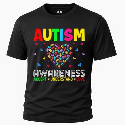 Autism Awareness Accept Understand Love ASD Motivational Cooling Performance Crew T-Shirt