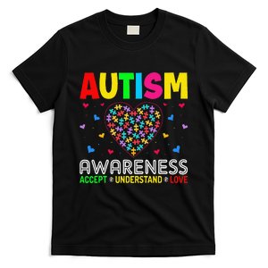 Autism Awareness Accept Understand Love ASD Motivational T-Shirt