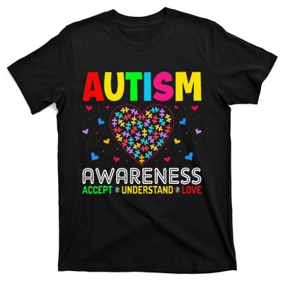 Autism Awareness Accept Understand Love ASD Motivational T-Shirt