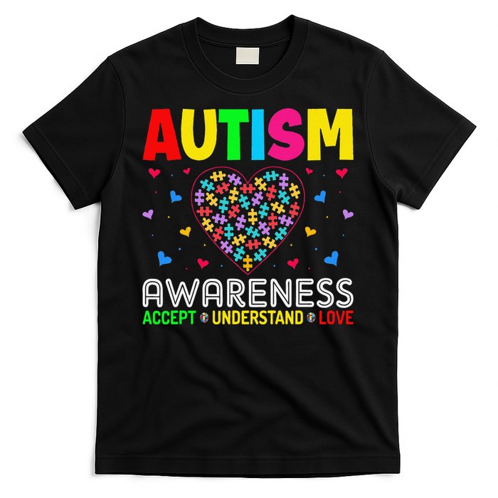 Autism Awareness Accept Understand Love ASD Motivational T-Shirt