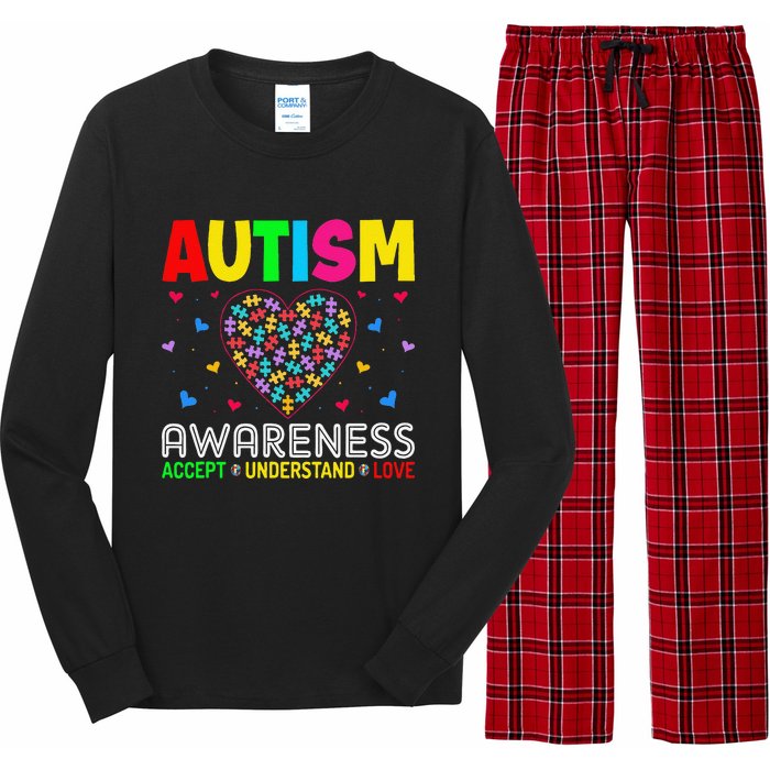 Autism Awareness Accept Understand Love ASD Motivational Long Sleeve Pajama Set