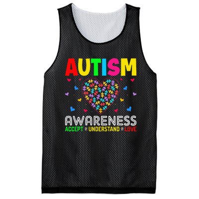 Autism Awareness Accept Understand Love ASD Motivational Mesh Reversible Basketball Jersey Tank