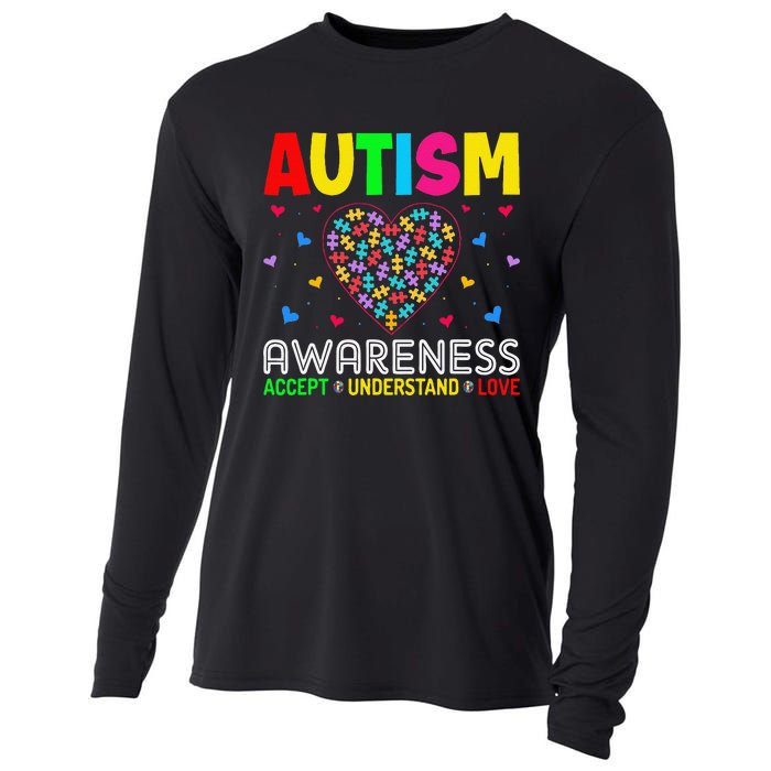 Autism Awareness Accept Understand Love ASD Motivational Cooling Performance Long Sleeve Crew