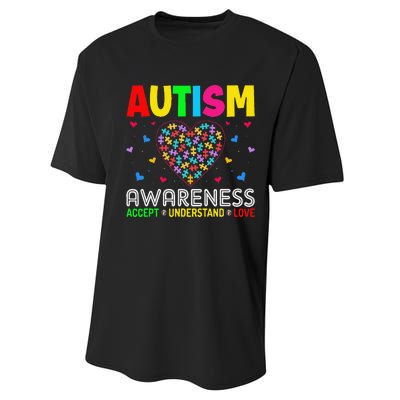 Autism Awareness Accept Understand Love ASD Motivational Performance Sprint T-Shirt