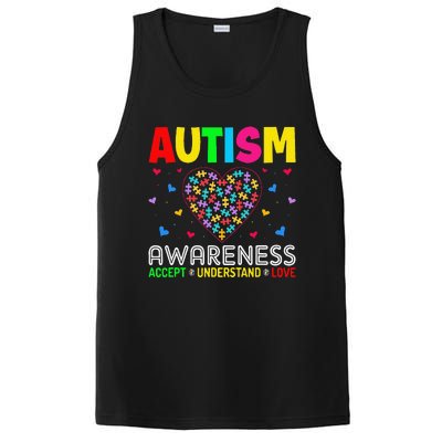 Autism Awareness Accept Understand Love ASD Motivational PosiCharge Competitor Tank