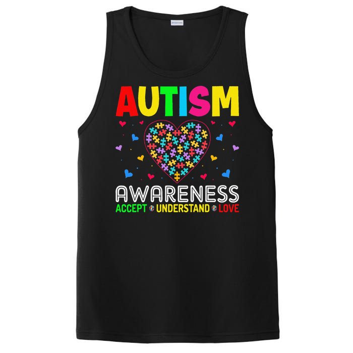 Autism Awareness Accept Understand Love ASD Motivational PosiCharge Competitor Tank