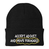 Accept Adjust And Move Forward Knit Cap Winter Beanie