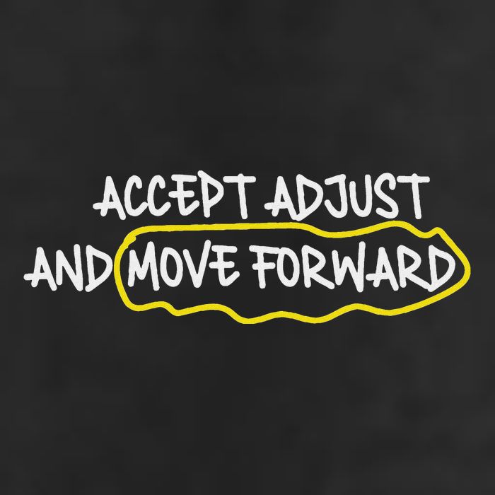 Accept Adjust And Move Forward Knit Cap Winter Beanie