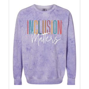 Autism Awareness Acceptance Inclusion Matters Colorblast Crewneck Sweatshirt