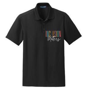 Autism Awareness Acceptance Inclusion Matters Dry Zone Grid Polo