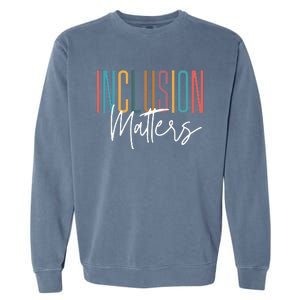 Autism Awareness Acceptance Inclusion Matters Garment-Dyed Sweatshirt