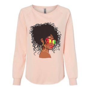 Afro African American  Black Melanin Queen Juneteenth Womens California Wash Sweatshirt