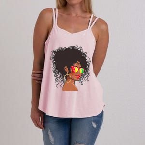 Afro African American  Black Melanin Queen Juneteenth Women's Strappy Tank