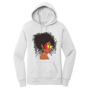 Afro African American  Black Melanin Queen Juneteenth Women's Pullover Hoodie