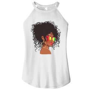 Afro African American  Black Melanin Queen Juneteenth Women's Perfect Tri Rocker Tank