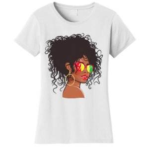 Afro African American  Black Melanin Queen Juneteenth Women's T-Shirt