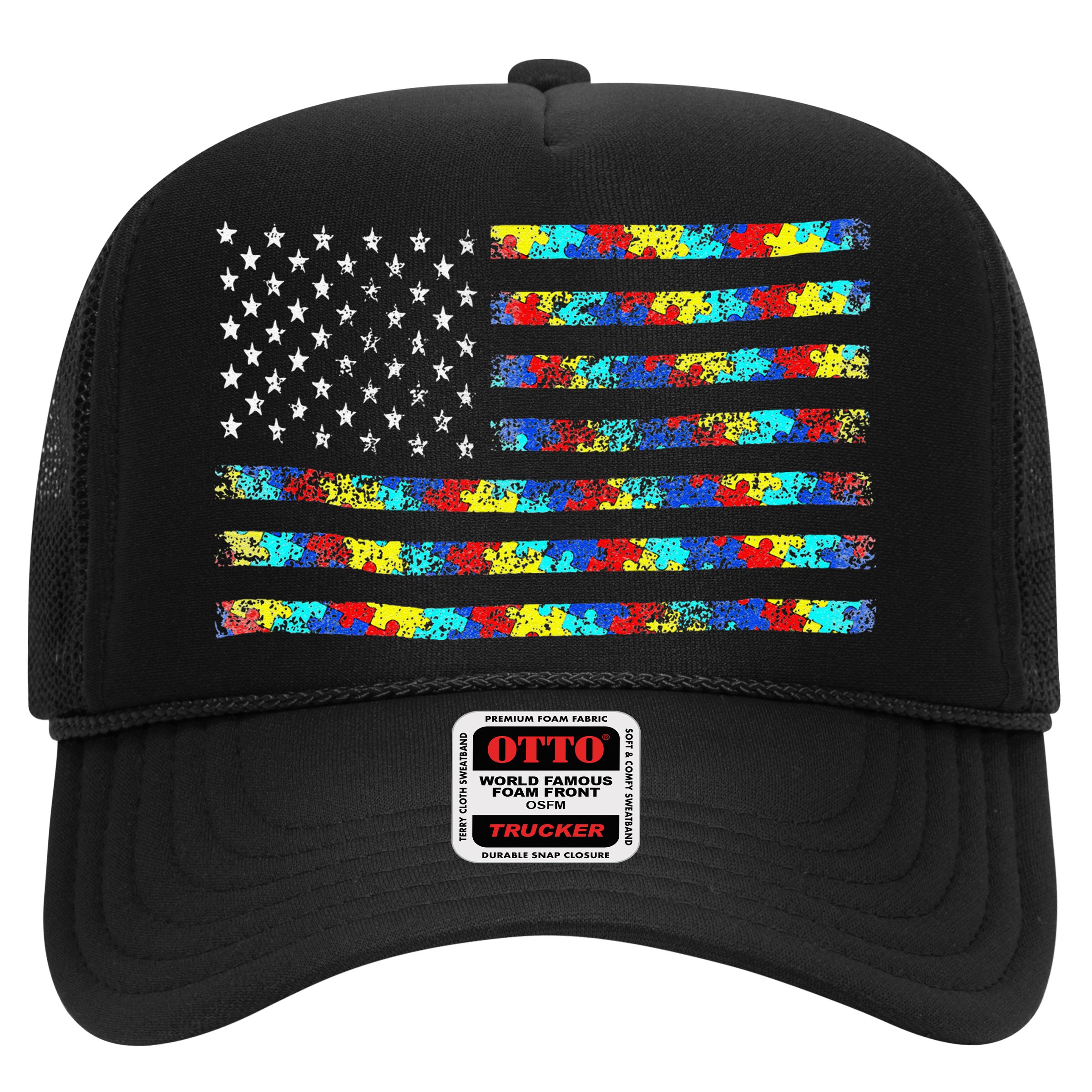 Autism Awareness American Flag Hat