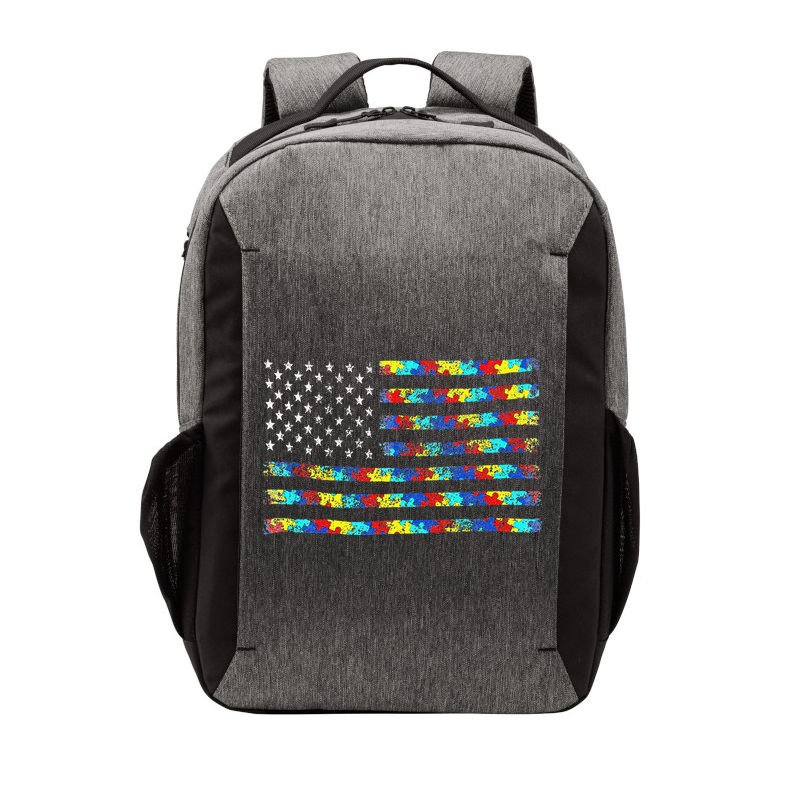 Autism Awareness American Flag Vector Backpack