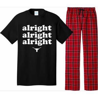 Alright Alright Alright Texas Bull Texas Pride State USA Pajama Set