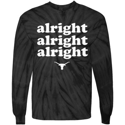 Alright Alright Alright Texas Bull Texas Pride State USA Tie-Dye Long Sleeve Shirt