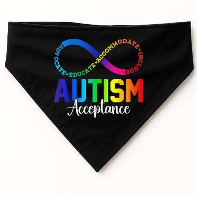 Autism Awareness Acceptance Infinity Symbol Women Gift USA-Made Doggie Bandana
