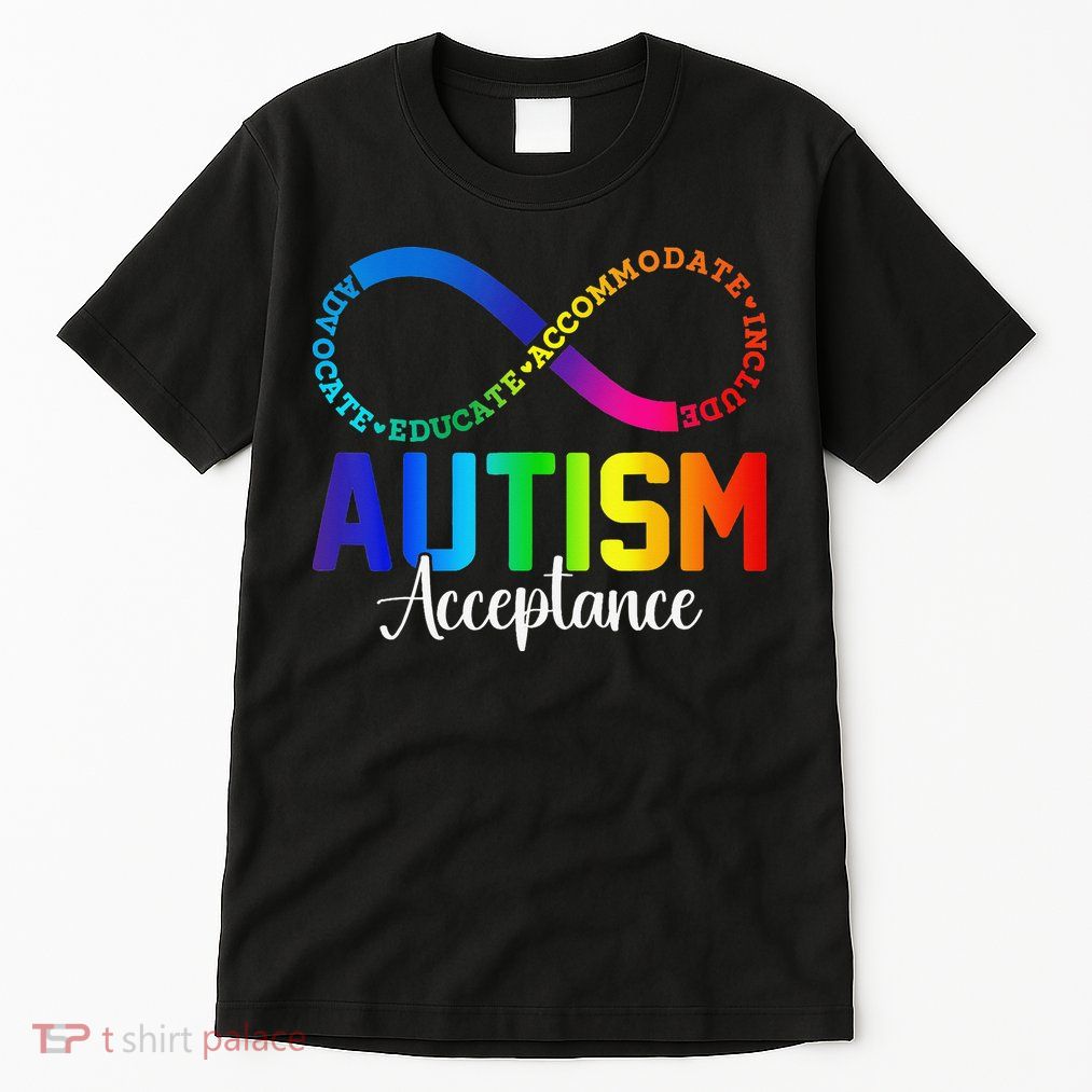 Autism Awareness Acceptance Infinity Symbol Women Gift Tall T-Shirt