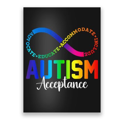 Autism Awareness Acceptance Infinity Symbol Women Gift Poster