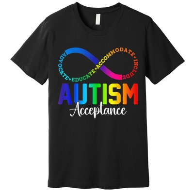 Autism Awareness Acceptance Infinity Symbol Women Gift Premium T-Shirt