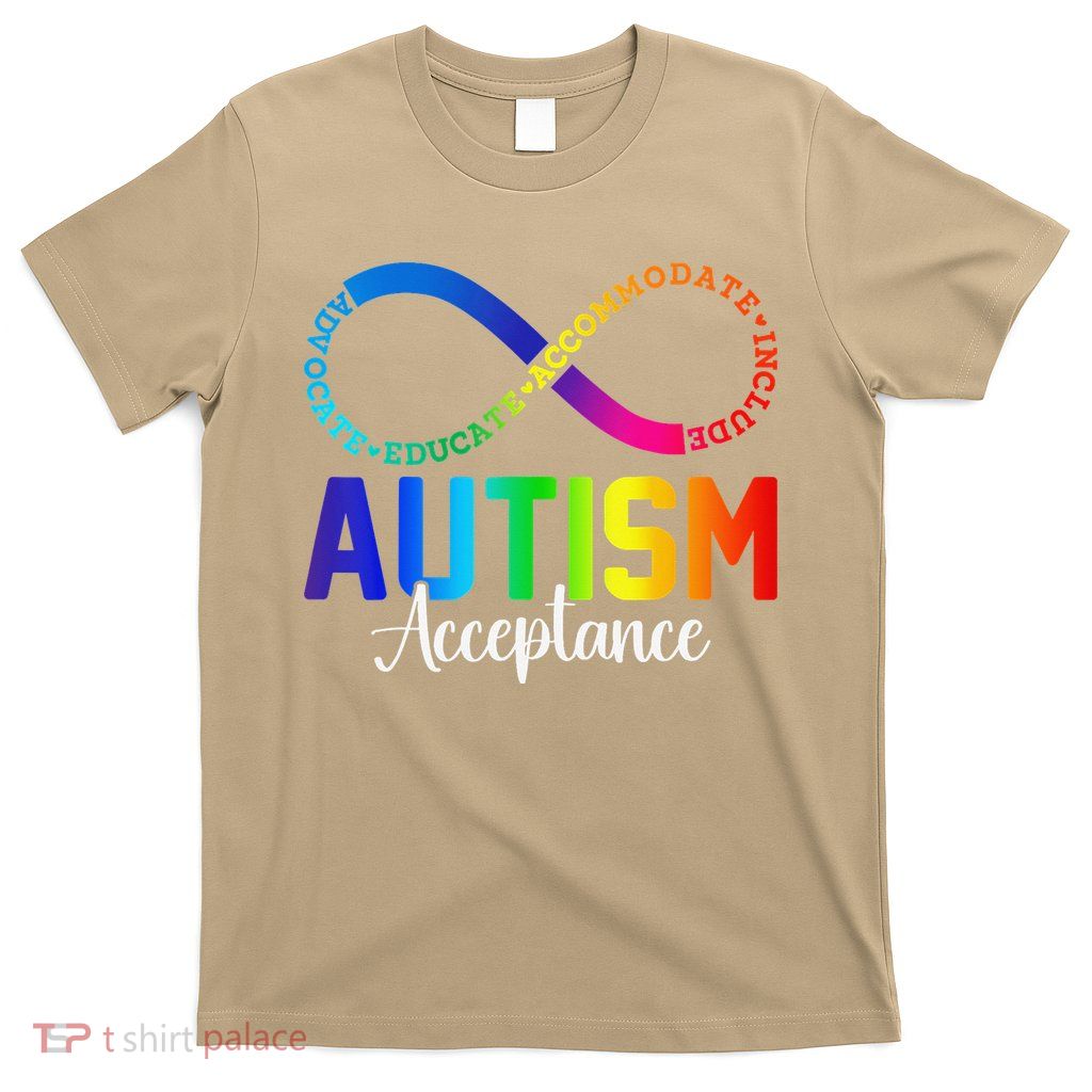 Autism Awareness Acceptance Infinity Symbol Women Gift T-Shirt