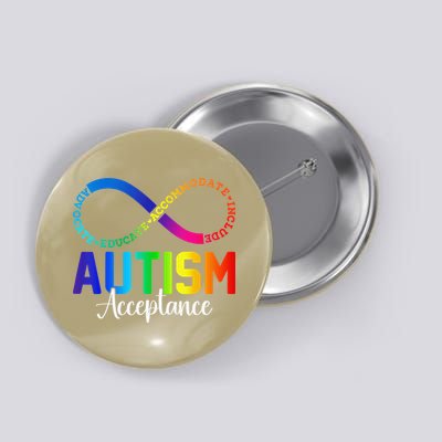 Autism Awareness Acceptance Infinity Symbol Women Gift Button