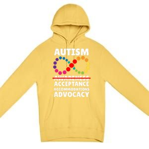 Autism Advocacy Acceptance Gift Premium Pullover Hoodie