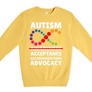 Autism Advocacy Acceptance Gift Premium Crewneck Sweatshirt