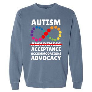 Autism Advocacy Acceptance Gift Garment-Dyed Sweatshirt