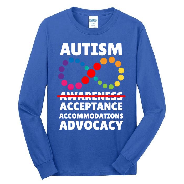 Autism Advocacy Acceptance Gift Tall Long Sleeve T-Shirt