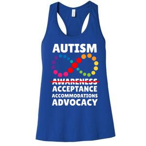 Autism Advocacy Acceptance Gift Women's Racerback Tank