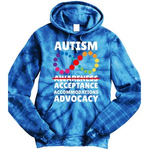 Autism Advocacy Acceptance Gift Tie Dye Hoodie