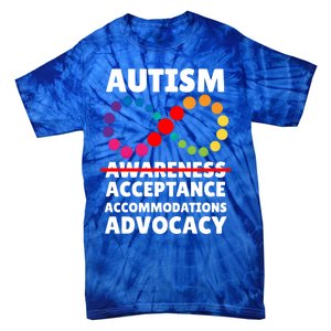 Autism Advocacy Acceptance Gift Tie-Dye T-Shirt